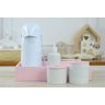 Kit Higiene Porcelana Bebê Decoração - Rosa. - 8