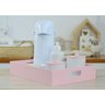 Kit Higiene Porcelana Bebê Decoração - Rosa. - 7