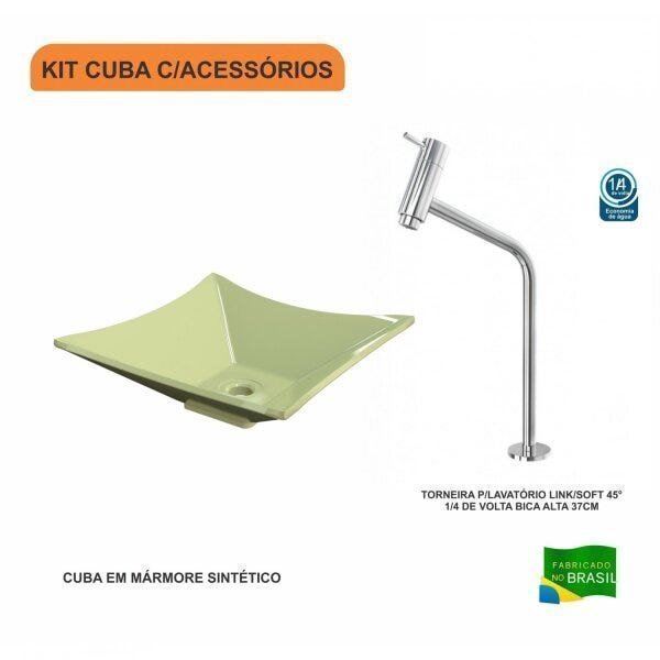 Kit Cuba L34 com Torneira Link 1062 Metal 1/4 Volta Compace - 3