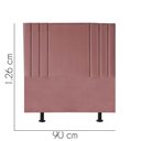 Ver imagem 2 de Cabeceira para Cama Box Solteiro 90 Cm Grécia:rose