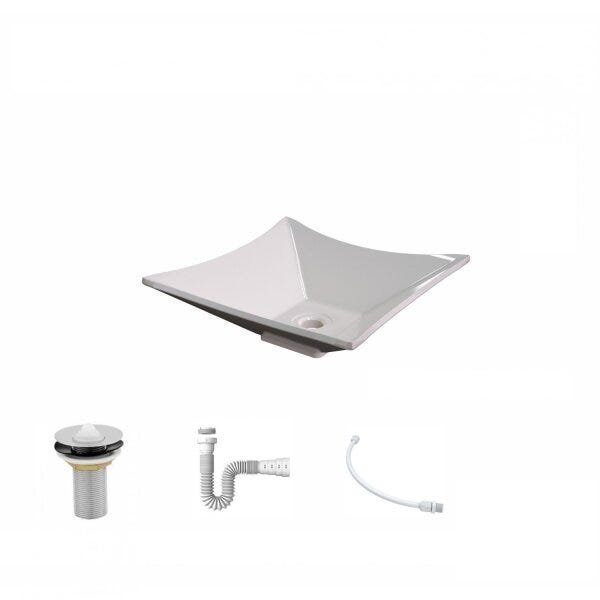 Kit Cuba L34 com Válvula 1" + Sifão PVC e Flexível Compace - 2