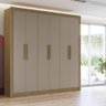 Guarda-roupa Casal Kappesberg 6 Portas 2 Gavetas Marrom Cinza - M569 - 2