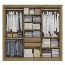 Ver imagem 3 de Guarda-roupa Casal Kappesberg 6 Portas 2 Gavetas Marrom Cinza - M569