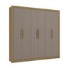 Guarda-roupa Casal Kappesberg 6 Portas 2 Gavetas Marrom Cinza - M569 - 1