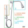 Chuveiro Desviador Deca Cromado Chua E Ducha Manual Cilindrica - 1999+1982+4806 - 2
