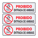Ver imagem 1 de Combo 10 Placas de Sinalização Proibido Entrada de Animais 30x10 Acesso - P-34 F9e