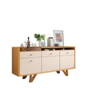 Ver imagem 1 de Aparador Buffet Armário Multiuso Sala Estar Cozinha Cantinho Café 2 Portas 2 Gavetas 4 Pés Madeira B