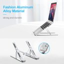 Ver imagem 2 de Suporte para laptop, suporte ergonômico de alumínio ajustável computador para mesa, portátil, dobráv