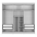 Ver imagem 6 de Guarda-roupa Casal 6 Portas 4 Gavetas Theodore 231 Cm - Branco