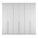 Ver imagem 4 de Guarda-roupa Casal 6 Portas 4 Gavetas Theodore 231 Cm - Branco