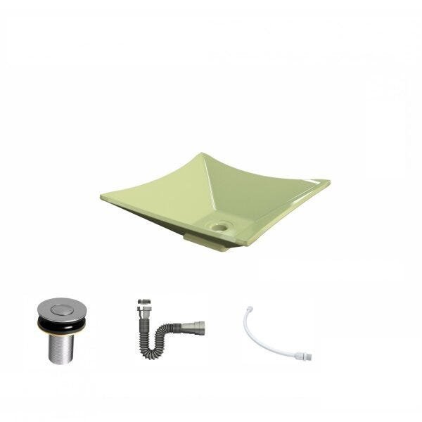 Kit Cuba L34 com Válvula Click 1''B + Sifão Cromado e Flexível Compace - 2