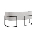 Ver imagem 2 de Sofá 2 Lugares com Base de Metal Preto Reforçada Bege