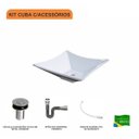 Ver imagem 3 de Kit Cuba L34 com Válvula Click 1''b + Sifão Cromado e Flexível Compace