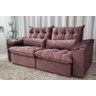 Sofá Retrátil e Reclinável 2,30m em Tecido Veludo C/ Pillow Nos Braços e Molas Ensacadas Bonel/d33:r - 5