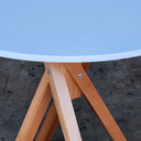 Ver imagem 2 de Mesa Madeira Redonda Jantar Café Bar Tampo Branco 80cm