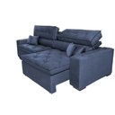 Ver mais imagens de Sofá Retrátil e Reclinável 3.12M com Molas Cama Inbox Estilo Suede Velusoft Azul