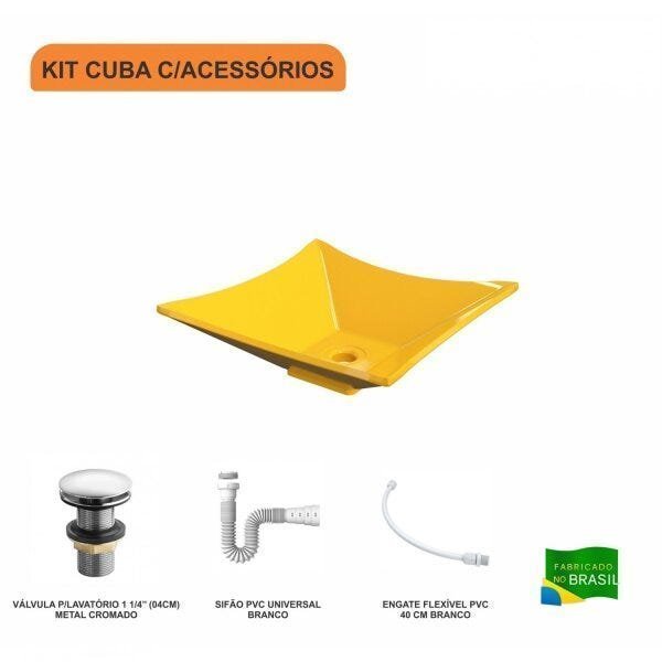 Kit Cuba L34 com Válvula Click 1 1/2'' + Sifão Pvc e Flexível Compace - 3
