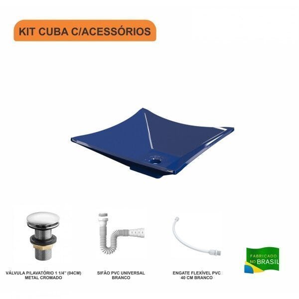Kit Cuba L34 com Válvula Click 1 1/2'' + Sifão Pvc e Flexível Compace - 3