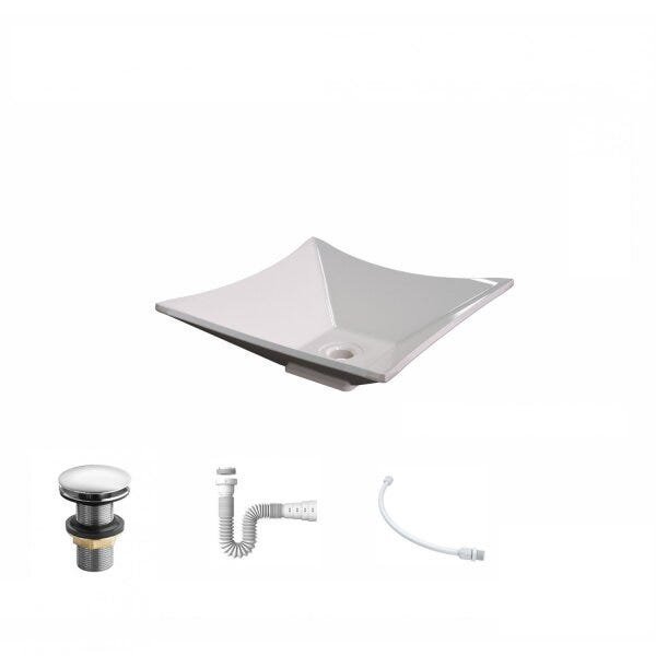 Kit Cuba L34 com Válvula Click 1 1/2'' + Sifão Pvc e Flexível Compace - 2