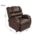 Ver imagem 6 de Poltrona Cadeira Imperial Zero Wall Reclinável Corano com Massageador Marrom Império