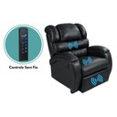 Ver imagem 1 de Poltrona Cadeira Imperial Zero Wall Reclinável Corano com Massageador Marrom Império