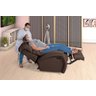 Poltrona Cadeira Imperial Zero Wall Reclinável Corano com Massageador Marrom Império - 2