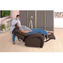 Ver imagem 2 de Poltrona Cadeira Imperial Zero Wall Reclinável Corano com Massageador Marrom Império