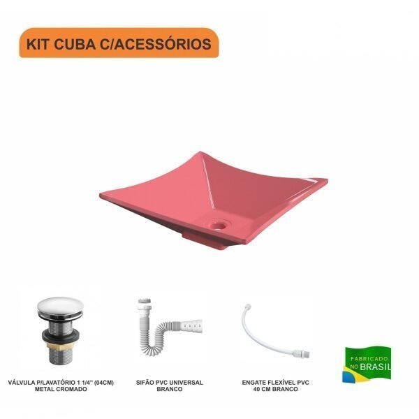 Kit Cuba L34 com Válvula Click 1 1/2'' + Sifão Pvc e Flexível Compace - 3
