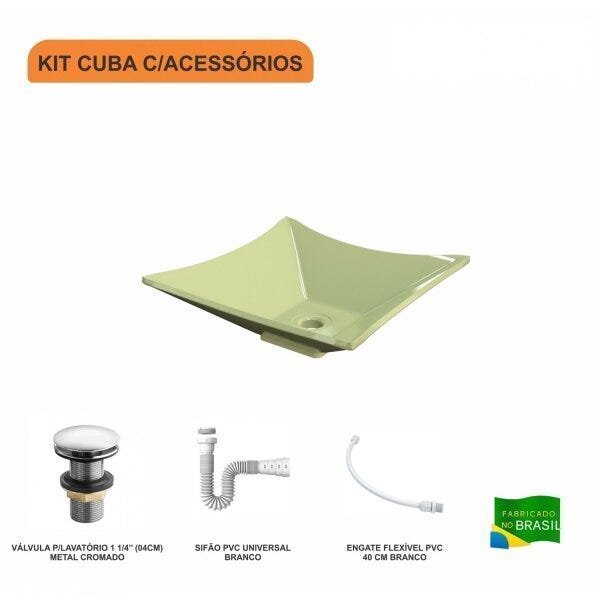 Kit Cuba L34 com Válvula Click 1 1/2'' + Sifão Pvc e Flexível Compace - 3