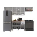 Ver imagem 4 de Cozinha Modulada 4 Peças 100% MDF com Vidro Bari Branco