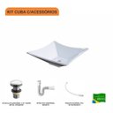 Ver imagem 3 de Kit Cuba L34 com Válvula Click 1 1/2'' + Sifão Pvc e Flexível Compace