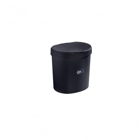 Lixeira com Tampa 17,5 X 15 X 18,2 Cm 2,5 L Preto Coza