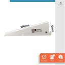Ver imagem 2 de Kit 4 Suporte Prateleira Trilho Duplo em Aço Branco 27cm - Starfer