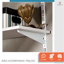 Ver imagem 5 de Kit 4 Suporte Prateleira Trilho Duplo em Aço Branco 27cm - Starfer