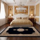 Ver imagem 2 de Tapete Persa Iraniano Azul Escuro Ideal para Sala Quarto e Hall de Entrada 3,00x4,00cm