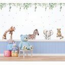 Ver imagem 1 de Adesivo de Parede Infantil Safari e Folhagens Roda Teto