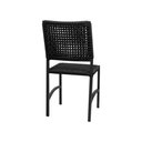 Ver imagem 3 de Kit 6 Cadeiras Dubai em Aluminio e Corda Nautica Preta