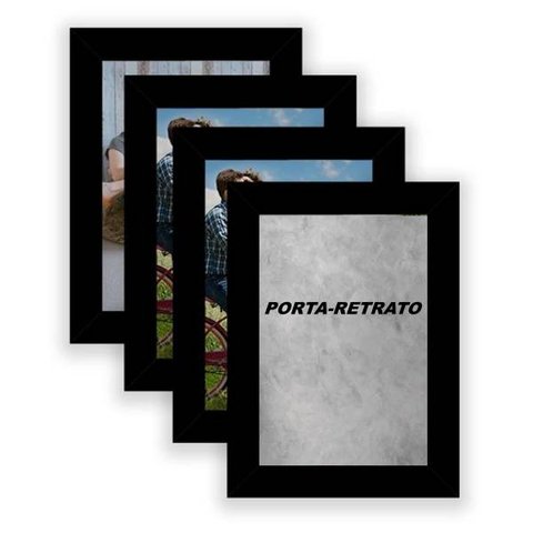 Porta-Retratos Para Fotos 24x18cm - com vidro:Madeira branca
