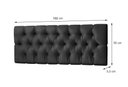 Ver imagem 2 de Cabeceira de Cama Estofada Queen 160cm Preto Capitone- Rede Móveis