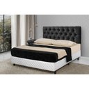 Ver imagem 1 de Cabeceira de Cama Estofada Queen 160cm Preto Capitone- Rede Móveis