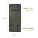 Ver imagem 3 de Espelho Grande Corpo Inteiro de Parede Moldura Aço 170x70cm Industrial - Preto