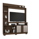 Ver imagem 1 de Estante Home Mdp para Tv até 49 Polegadas Flex Café e Off ou Café e Grafite