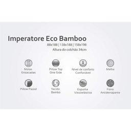 Cama Box Baú Casal: Colchão Molas Ensacadas Herval MasterPocket Imperatore Eco Bamboo + Base CRC Cou - 4