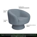 Ver imagem 3 de Poltrona Decorativa Liz Base Fixa Bouclé Azul Claro - Nexta Casa