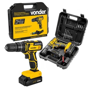 Parafusadeira Furadeira 20v com Impacto 2 Baterias Vonder