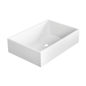 Cuba Pia Retangular para Banheiro Sanitário Lavabo Sobrepor
