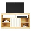 Ver imagem 1 de Rack Bancada Eldorado para TV 50" 120cm MDP com Nicho Cinamomo Off White Valdemóveis