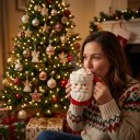 Ver imagem 2 de Caneca Formato Papai Noel 330ml Café Chá Decoração de Natal