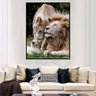 Quadro Decorativo Leão Natureza com Moldura Caixa 3 cm,  ideal ambiente de Sala e Quarto - 2