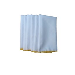 Kit 6 Guardanapos Oxford 45x45: Branco/amarelo - 2